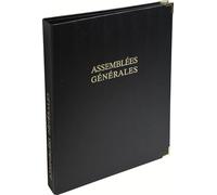 Réf. 921d Classeur Noir Assemblee Generale - Premium, Coins Dorés - 4 Anneaux - Dos 37 Mm - Couverture Plastique, Intérieur Papier. Livré Avec Recharge 100 Feuillets Numérotés - A4[Z356]