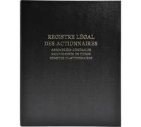 Réf. 942d Classeur Juridique Noir Registres Légal Des Actionnaires - 4 Anneaux - 108 Feuillets Numérotés Assemblée Générale, Mouvement De Titres, Fiches Actionnaires - Format A4[Z361]