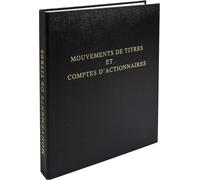 Réf. 944d Classeur Juridique Noir Registres Légal Actionnaires - Dos 37 Mm - 4 Anneaux - Livré Recharge 58 Feuillets Numérotés Mouvement De Titres, Liste Des Actionnaires - Format A4[Z364]