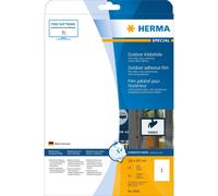 [Ref:9500] HERMA Pochette de 10 Films Outdoor autocollant A4 210 x 297 mm Blanc