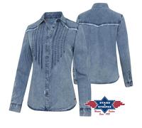ref BLUE Chemises country western Stars and Stripes femme NEW
