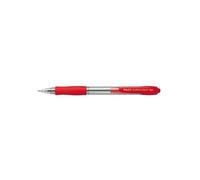 Pilot Super Grip Penna a sfera a scatto ricaricabile con grip in gomma, Punta Media 1 mm, Rosso