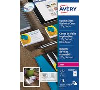 [Ref:C32016-25-5] AVERY ZWECKFORM Lot de 5 Pochettes 250 cartes de visite 85x54