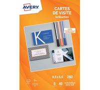 [Ref:C32028-7.FR-10] AVERY Lot de 10 C32028-7s - 40 cartes de visite blanches