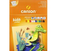 [Ref:C400015601] CANSON Bloc 10 Feuilles Papier Couleur KIDS 240 x 320 mm 185 g