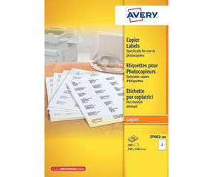 [Ref:DP002-100] AVERY Boîte de 200 étiquettes Copieur Multi usages 210x148,5mm