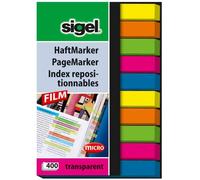 [Ref:HN617] SIGEL paquet de 400 index repositionnables Film micro, 50 x 6 mm