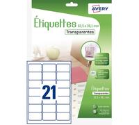 [Ref:J8560CL.FR-5] AVERY Lot de 5 J8560CLs - 126 étiquettes adresses 63,5 x
