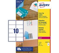 [Ref:L4612-25] AVERY Pochette de 250 Étiquettes Blanches de Masquage ou