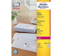 [Ref:L7651-100] AVERY ZWECKFORM Boîte de 6500 étiquettes laser blanc média 38