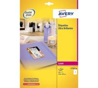 [Ref:L7767-40] AVERY L7767-40 - 40 étiquettes adhésives blanches ultra