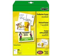 [Ref:LP711] SIGEL Cartes postales imprimables A6 170 g Blanc, 80 sur 20f