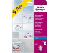 Avery Zweckform Paquet de 4 feuilles A4 de stickers pour verre transparent (Import Allemagne)