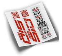 REF:VP335 Autocollants compatibles pour fourche Rock-Shox SID ULTIMATE SL 2021-2023 MTB, autocollants, autocollants, vinyles pour vélos de montagne. (ROUGE)