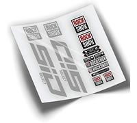 REF:VP343 Autocollants compatibles avec fourche Rock-Shox SID SELECT 2021-2023 VTT, autocollants, autocollants, vinyles pour vélos de montagne. (ARGENT)
