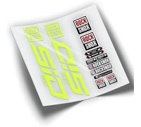 REF:VP343 Autocollants compatibles avec fourche Rock-Shox SID SELECT 2021-2023 VTT, autocollants, autocollants, vinyles pour vélos de montagne. (jaune fluo)