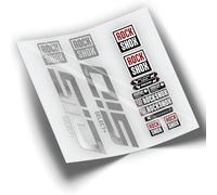REF:VP355 Autocollants compatibles avec fourche Rock-Shox SID SELECT+ SL 2021-2023 VTT, autocollants, autocollants, vinyles pour vélos de montagne (CHROMÉ ARGENT)
