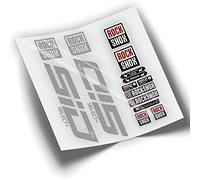 REF:VP355 Autocollants compatibles pour fourche Rock-Shox SID SELECT+ SL 2021-2023 VTT, autocollants, autocollants, vinyles pour vélos de montagne. (ARGENT)