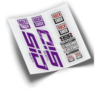 REF:VP355 Autocollants compatibles pour fourche Rock-Shox SID SELECT+ SL 2021-2023 VTT, autocollants, autocollants, vinyles pour vélos de montagne. (VIOLET)