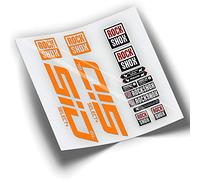 REF:VP355 Autocollants compatibles pour fourche Rock-Shox SID SELECT+ SL 2021-2023 VTT, autocollants, autocollants, vinyles pour vélos de montagne (ORANGE)