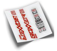 REF:VP375 Autocollants compatibles avec fourche Rock-Shox BOXXER SELECT 2020-2023 MTB, autocollants, autocollants, vinyles pour vélos de montagne. (ROUGE)