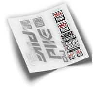 REF:VP383 Autocollants compatibles avec fourche Rock-Shox PIKE DJ 2021-2025 VTT, autocollants, autocollants, vinyles pour vélos de montagne (ARGENT CHROME)