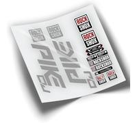 REF:VP383 Autocollants compatibles pour fourche Rock-Shox PIKE DJ 2021-2025 VTT, autocollants, autocollants, vinyles pour vélos de montagne. (ARGENT)