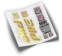 REF:VP387 Autocollants compatibles pour fourche Rock-Shox PIKE SELECT 2019-2022 VTT, autocollants, autocollants, vinyles pour vélo de montagne (ROMÉ OR)