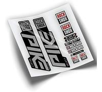 REF:VP388 Autocollants compatibles avec fourche Rock-Shox PIKE SELECT 2019-2022 VTT, autocollants, autocollants, vinyles pour vélos de montagne (CHROMÉ ARGENT)