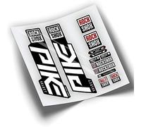 REF:VP388 Autocollants compatibles pour fourche Rock-Shox PIKE SELECT 2019-2022 VTT, autocollants, autocollants, vinyles pour vélos de montagne. (BLANC)
