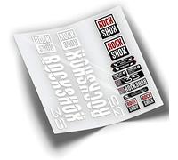 REF:VP395 Autocollants compatibles pour fourche Rock-Shox 35 2018-2020 MTB, autocollants, autocollants, vinyles pour vélo de montagne. (BLANC)