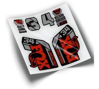 REF:VP410 Autocollants compatibles avec fourche FOX 34 2020,2021 KASHIMA BICOLOR VTT, autocollants, autocollants, vinyles pour vélos de montagne. (ROUGE)