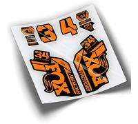 REF:VP413 Autocollants compatibles avec fourche FOX 34 STEP CAST 2020, 2021 KASHIMA MTB, stickers, autocollants, vinyles pour vélo de montagne (ORANGE)