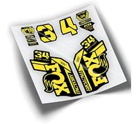 REF:VP413 Autocollants compatibles avec fourche FOX 34 STEP CAST 2020, 2021 KASHIMA MTB, stickers, autocollants, vinyles pour vélos de montagne (jaune 025)