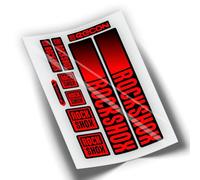 REF:VP442 Autocollants compatibles pour fourche Rock-Shox RECON 2021-2025 VTT, autocollants, autocollants, vinyles pour vélos de montagne. (ROUGE FLUOR)