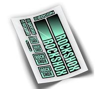 REF:VP442 Autocollants compatibles pour fourche Rock-Shox RECON 2021-2025 VTT, autocollants, autocollants, vinyles pour vélos de montagne. (MENTHE)