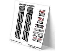 REF:VP448 Autocollants compatibles avec fourche Rock-Shox ZEB 2021-2025 MTB, autocollants, autocollants, vinyles pour vélos de montagne. (ARGENT)