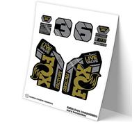 REF:VP468 Autocollants compatibles avec fourche FOX 36 FACTORY LIVE VALVE BICOLOR MTB, stickers, autocollants, vinyles pour VTT (GOLD)