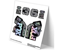 REF:VP468 Autocollants compatibles avec fourche FOX 36 FACTORY LIVE VALVE BICOLOR MTB, stickers, autocollants, vinyles pour vélos de montagne (HOLOGRAPHIC-RAINBOW)