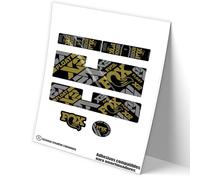 REF:VP487 Autocollants compatibles avec amortisseur FOX FLOAT X2 FACTORY Y PERFORMANCE -FACTORY 2021-22 MTB, stickers, autocollants, vinyles pour VTT (GOLD)