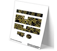 REF:VP488 Autocollants compatibles avec amortisseur FOX FLOAT X2 FACTORY Y PERFORMANCE MTB, stickers, autocollants, vinyles pour vélos de montagne (GOLD)