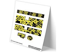 REF:VP488 Autocollants compatibles avec amortisseur FOX FLOAT X2 FACTORY Y PERFORMANCE MTB, stickers, autocollants, vinyles pour vélos de montagne (Jaune)