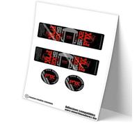 REF:VP603 Autocollants compatibles avec amortisseur FOX DHX2 Elite MTB, autocollants, autocollants, vinyles pour vélos de montagne (RED)