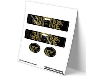 REF:VP605 Autocollants compatibles avec amortisseur FOX DHX2 FACTORY MTB, stickers, autocollants, vinyles pour vélos de montagne (GOLD)