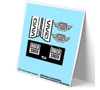 REF:VP618 Autocollants compatibles avec amortisseur ROCKSOX VIVID ULTIMATE 2023-24, VTT, autocollants, autocollants, vinyles pour vélos de montagne. (WHITE)