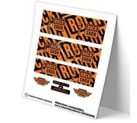 REF:VP619 Autocollants compatibles avec amortisseur ROCKSHOX DELUXE SELECT 2023-24, VTT, autocollants, autocollants, vinyles pour vélos de montagne (ORANGE)