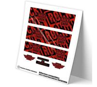 REF:VP620 Autocollants compatibles avec amortisseur ROCKSHOX DELUXE SELECT+ 2023-24, VTT, autocollants, autocollants, vinyles pour vélos de montagne (RED)