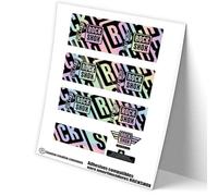 REF:VP622 Autocollants compatibles avec amortisseur ROCKSHOX SUPER DELUXE SELECT 2023-24, VTT, autocollants, autocollants, vinyles pour vélos de montagne (HOLOGRAPHIC-RAINBOW)