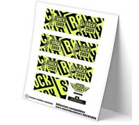 REF:VP624 Autocollants compatibles avec amortisseur ROCKSHOX SUPER DELUXE ULTIMATE 2023-24, VTT, autocollants, autocollants, vinyles pour vélo de montagne (FLUOR-YELLOW)