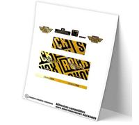 REF:VP631 Autocollants compatibles avec amortisseur ROCKSHOX SUPER DELUXE ULTIMATE THRU SHAFT 2020-2024, VTT, stickers, autocollants, vinyles pour VTT (CHROME-GOLD)